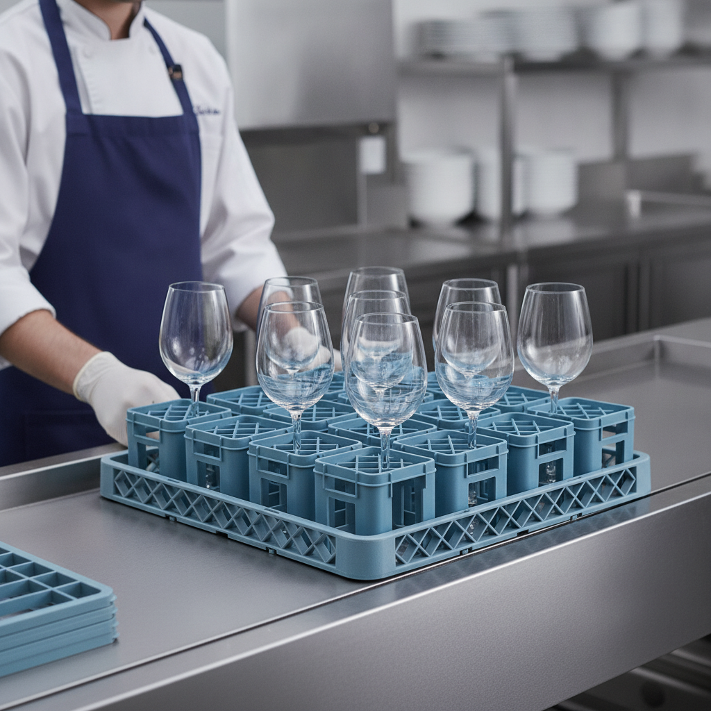 Glass Rack Extenders for Taller Glasses - Blue (Pack of 16)