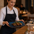 Deep Trays 220x130mm Blue Vitrified Ceramic for Hospitality (Pack of 6)