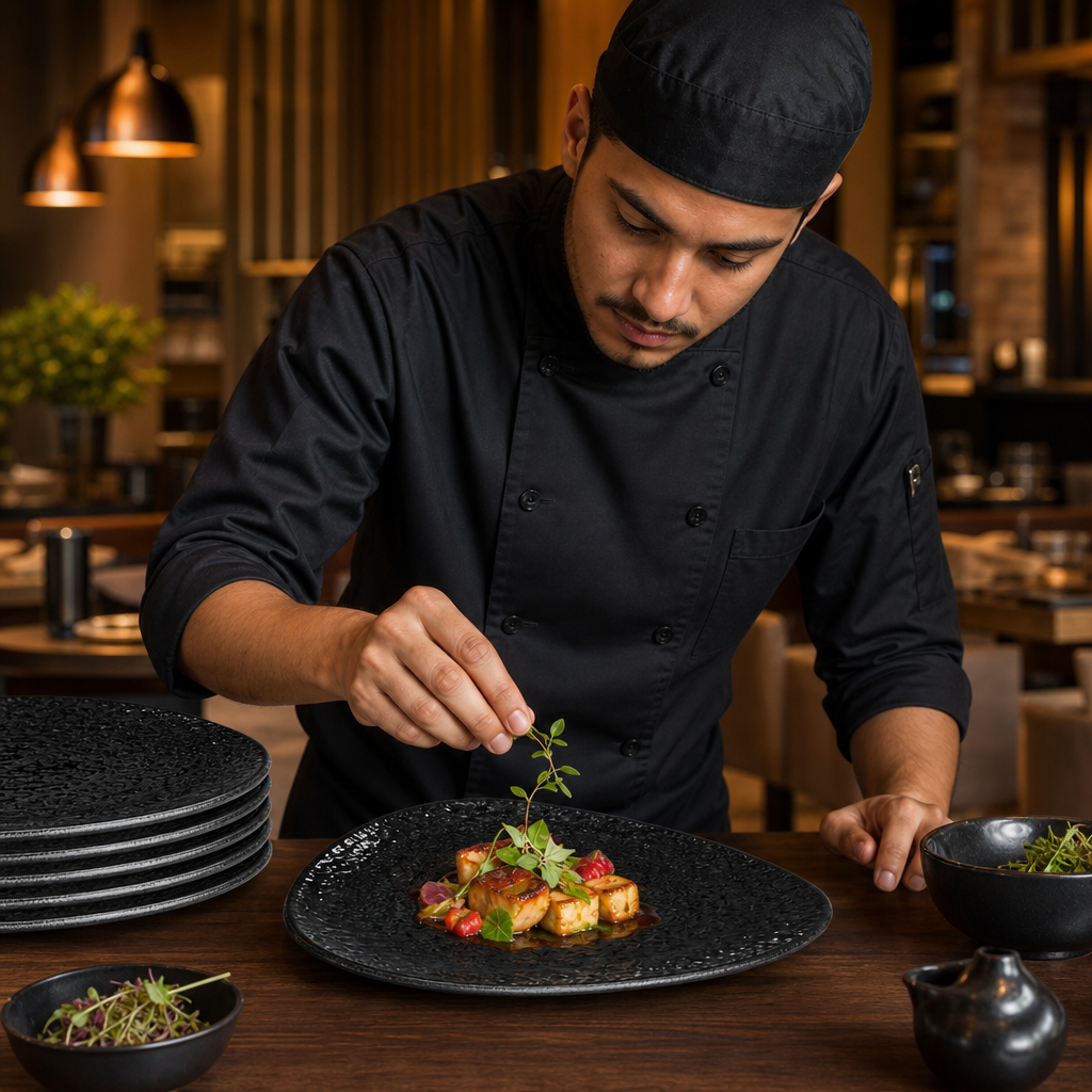 Triangle Plates 265mm Vitrified Ceramic for Hospitality Use (Pack of 12)
