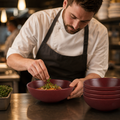 Build A Bowl Deep Red Porcelain Bowls 225mm for Cafés & Gastropubs