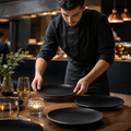 Coupe Plates 228mm Vitrified Stoneware for Dining Tables (Pack of 6)
