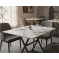 High Density Woodchip Marble Effect Rectangular Table Top 1100x700mm for Stylish Dining Areas