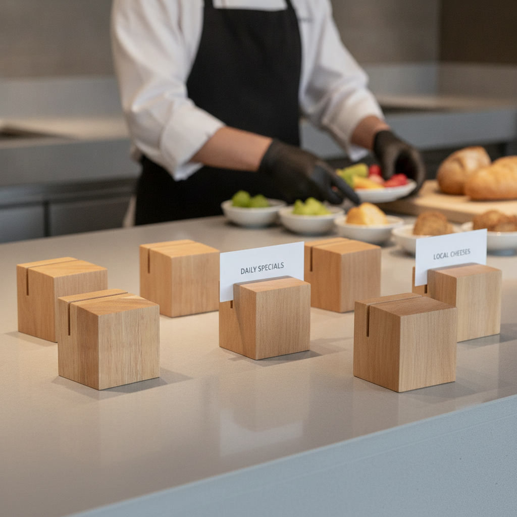 Wooden Holder and Riser for Buffets & Displays