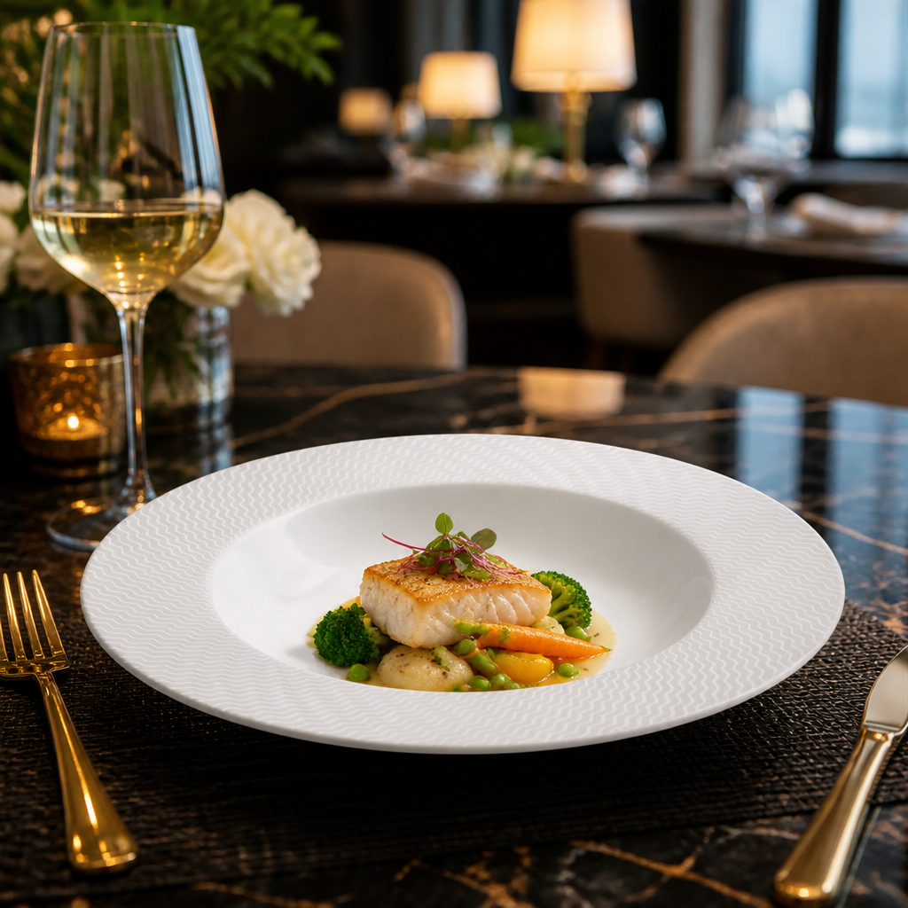 Lahari Classic Rim Bowls 220mm for Upscale Dining - Pack of 12