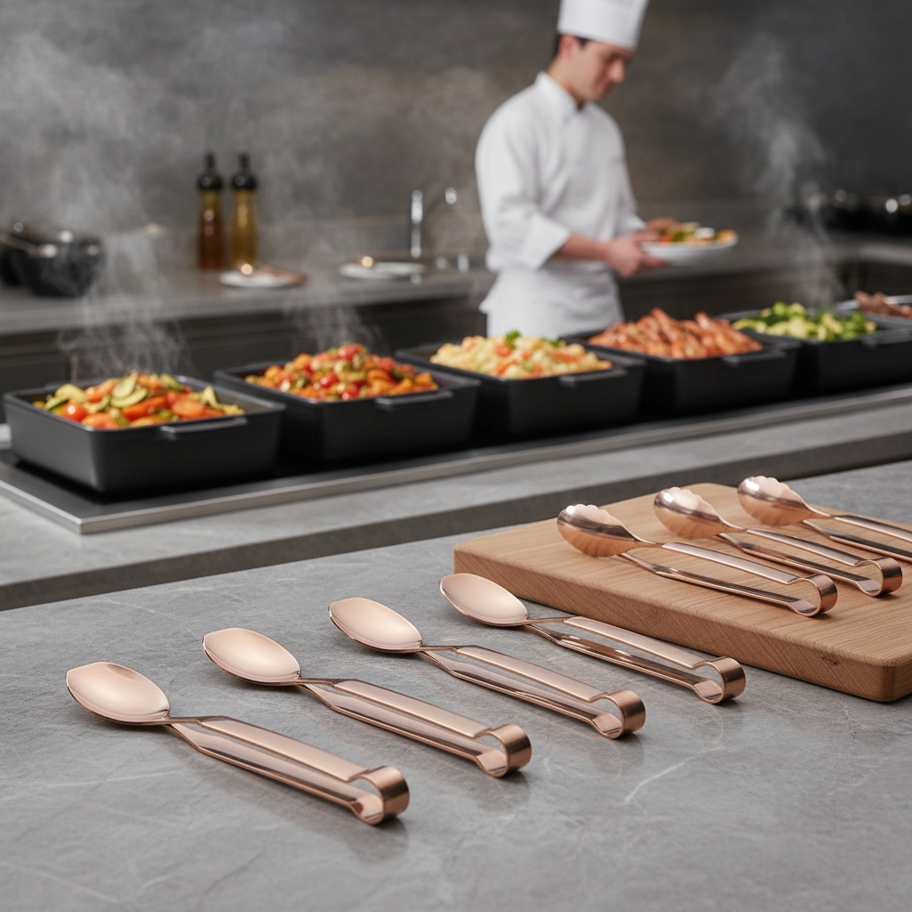 18/10 Stainless Steel Small Serving Tongs for Buffets (Pack of 6)