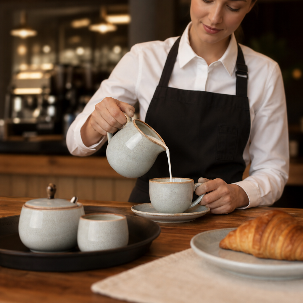 Vitrified China Milk Jug 170ml for Coffee Service (Pack of 12)