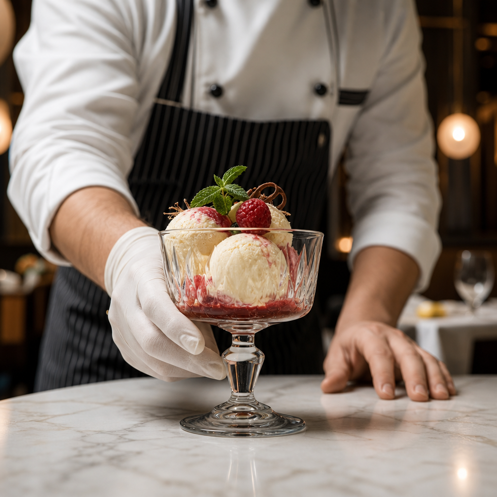 Clear Glass Ice Cream Glasses 240ml for Dessert Service (Pack of 24)