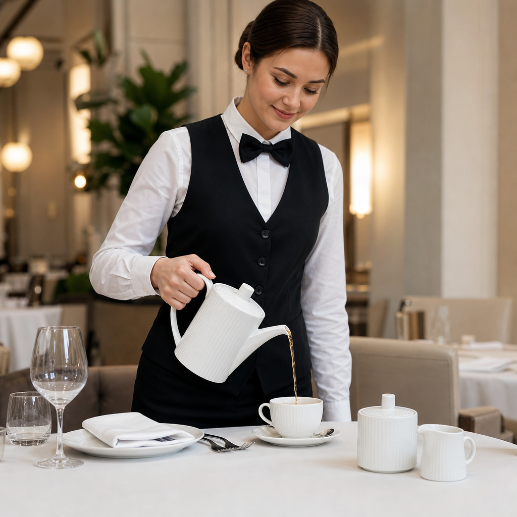 Porcelain Beverage Pot 600ml for Premium Dining (Pack of 6)