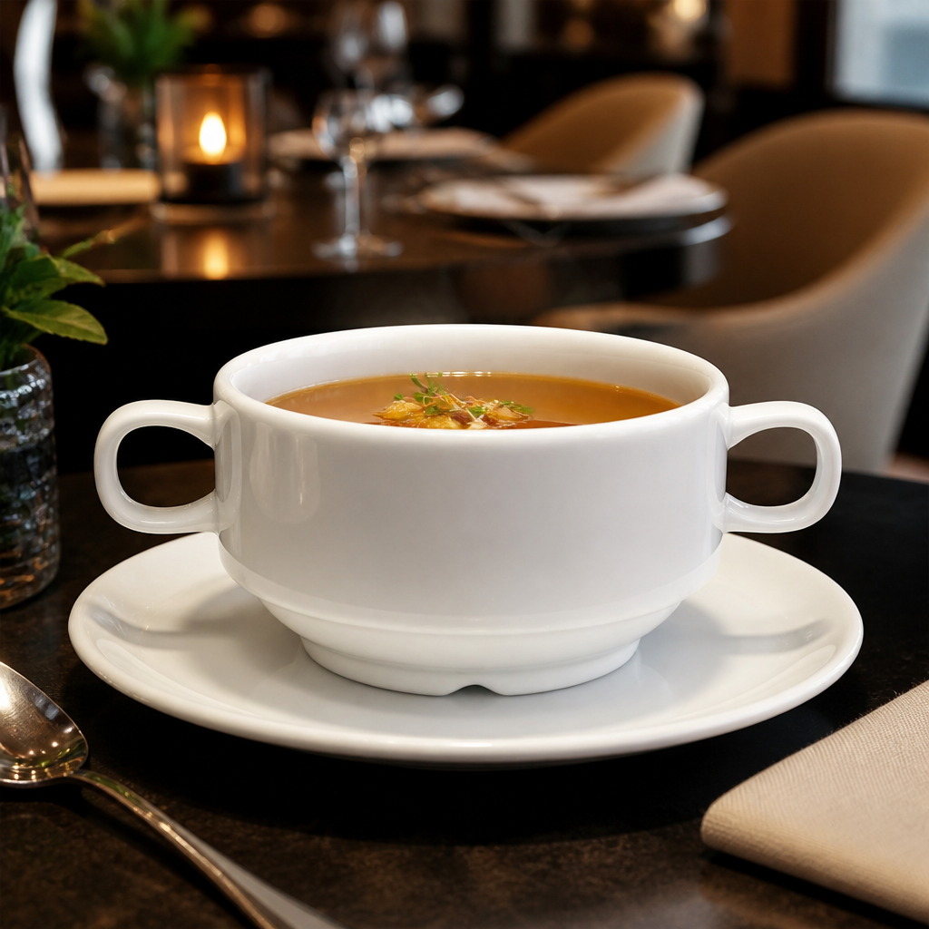 Handled Consommé Bowls 10oz for Hospitality Settings