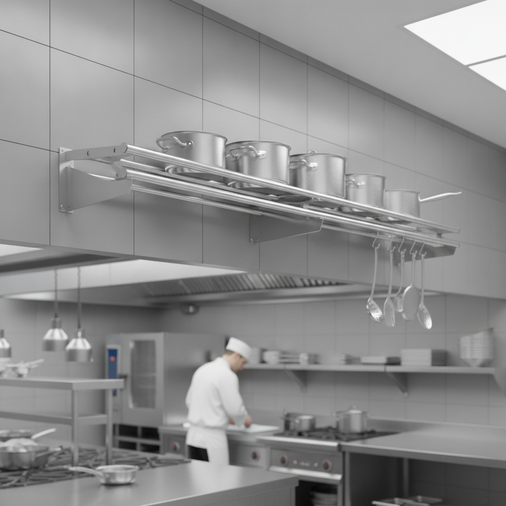 Stainless Steel Wall Shelf 1500mm for Kitchen Storage