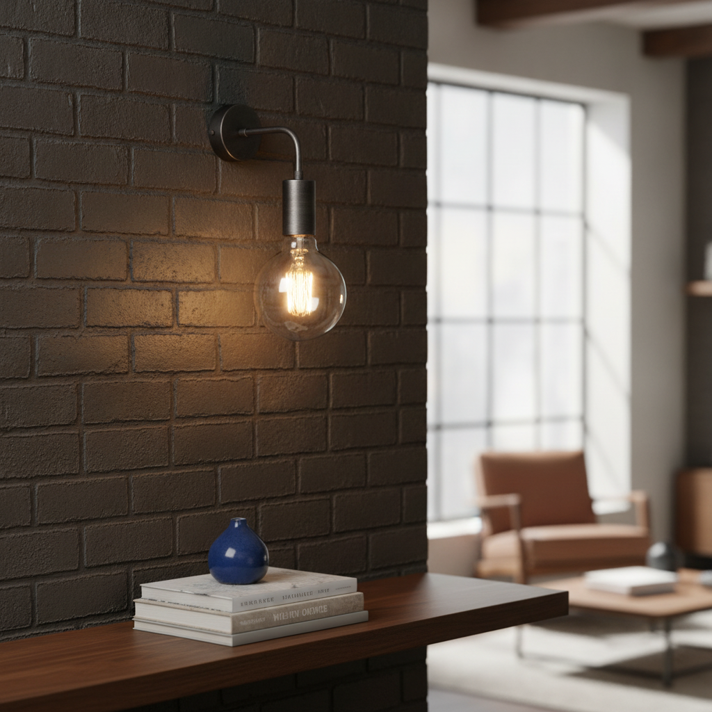 Pewter Edison Wall Light 140mm for Stylish Interiors