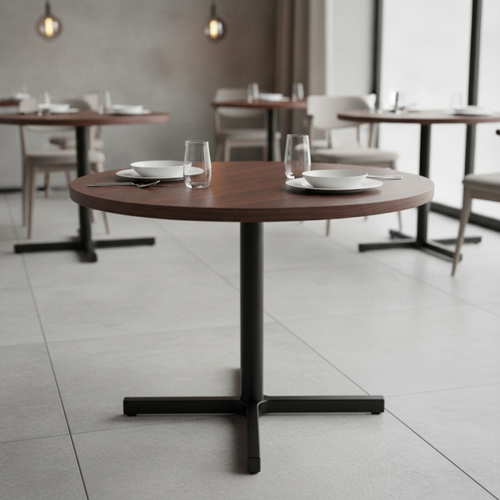 High Density Woodchip Round Table Top 600mm for Dining Areas
