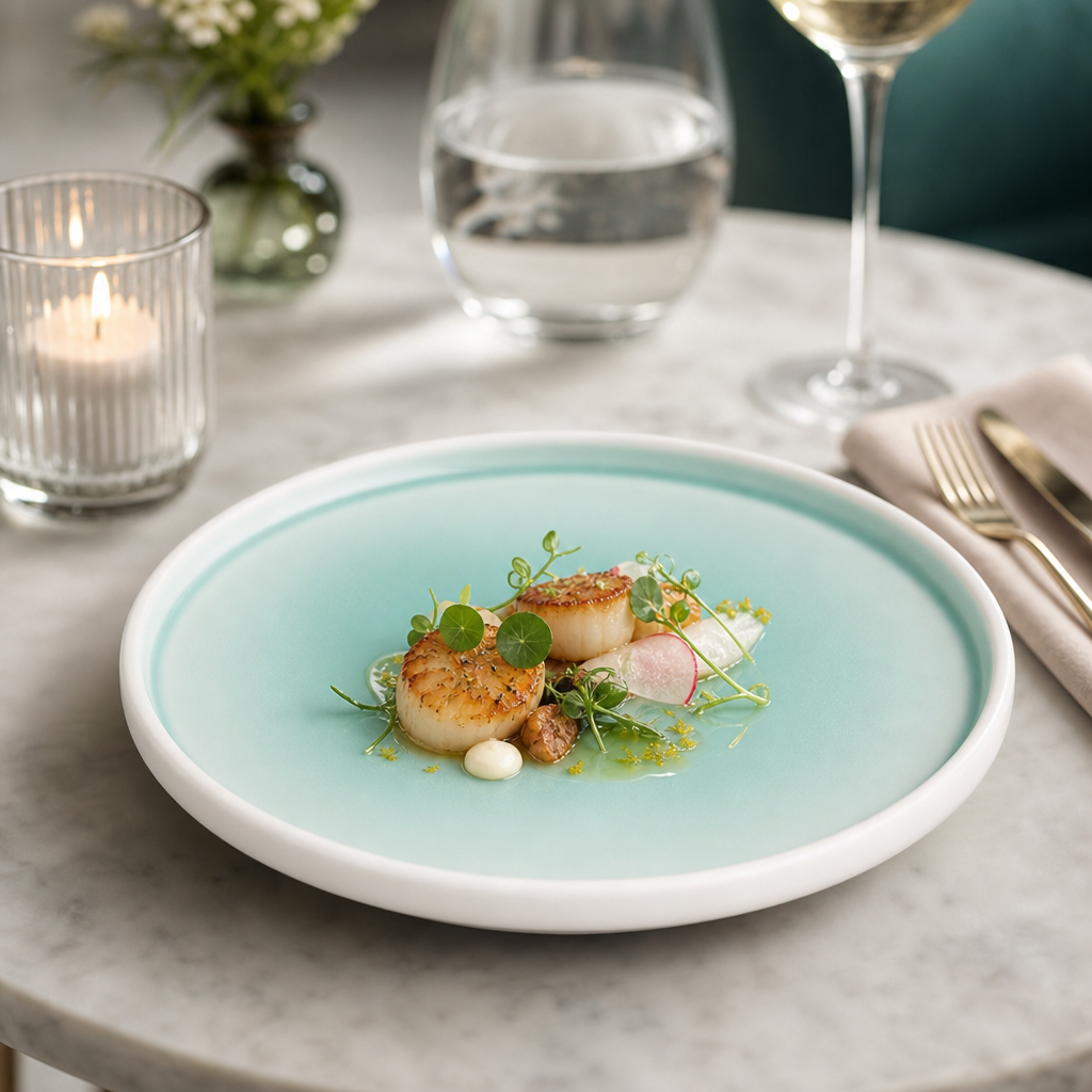Plates 215mm Porcelain for Stylish Table Settings (Pack of 6)