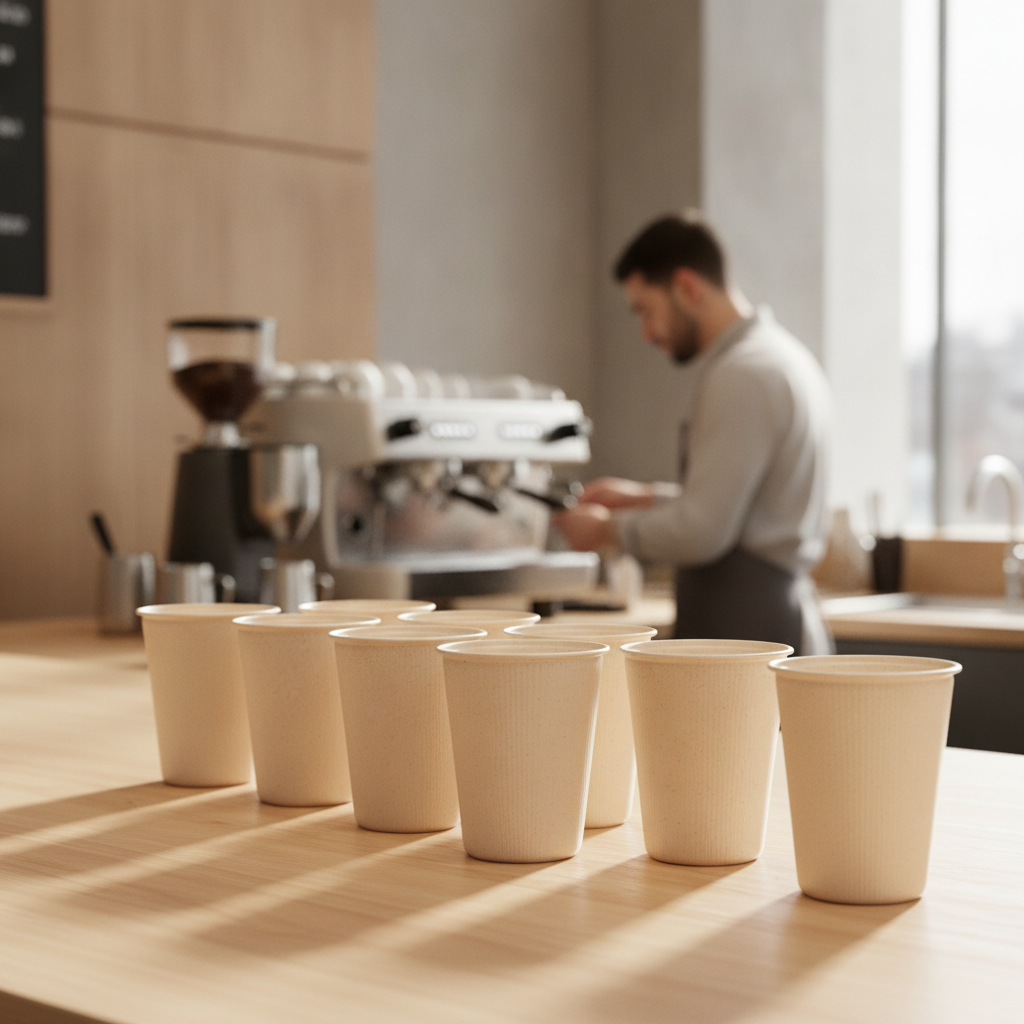 Polypropylene Beige Zero Waste Cups 250ml for Takeaway Use (Pack of 264)