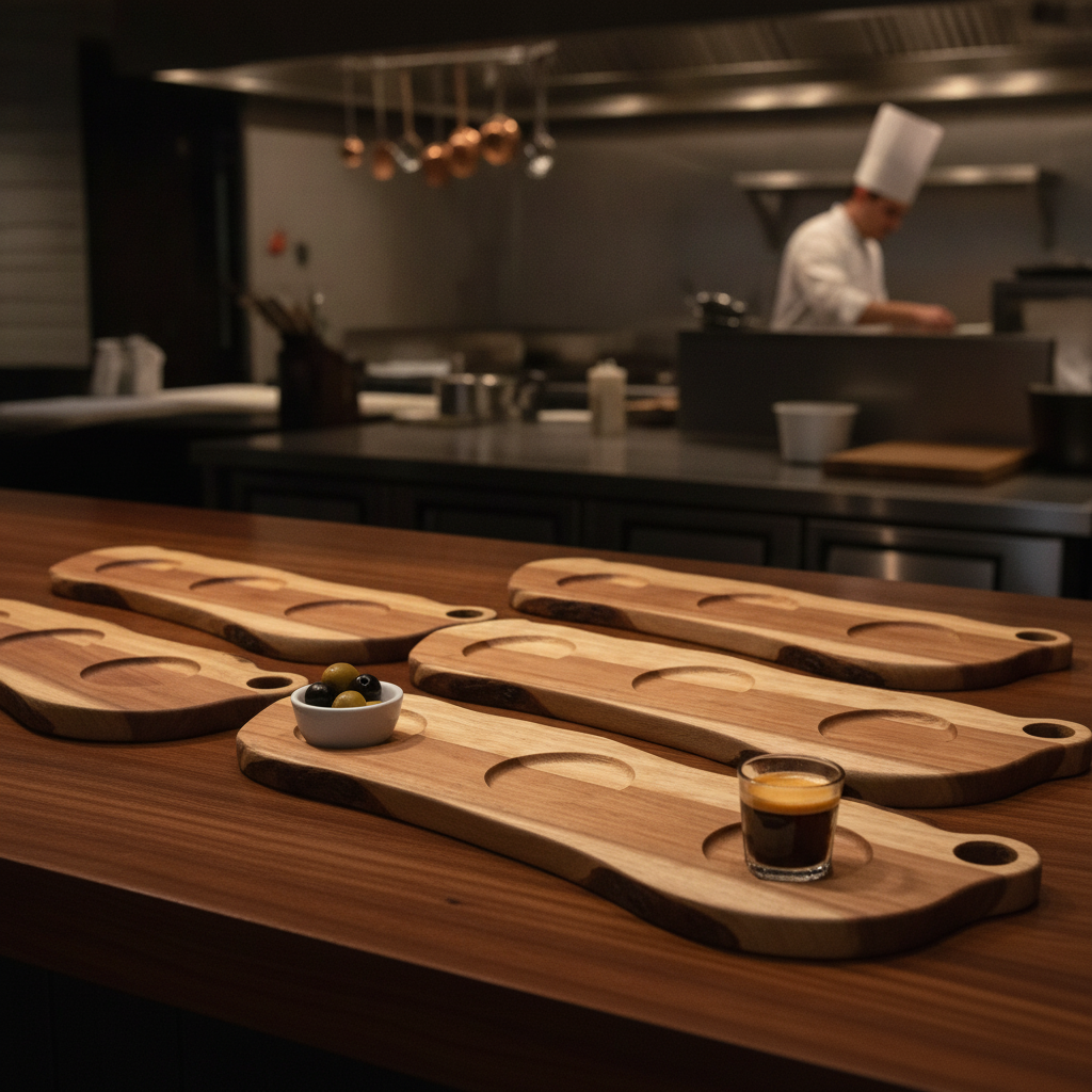 Wooden Paddle Boards 455x145mm for Catering & Hospitality (Pack of 4)