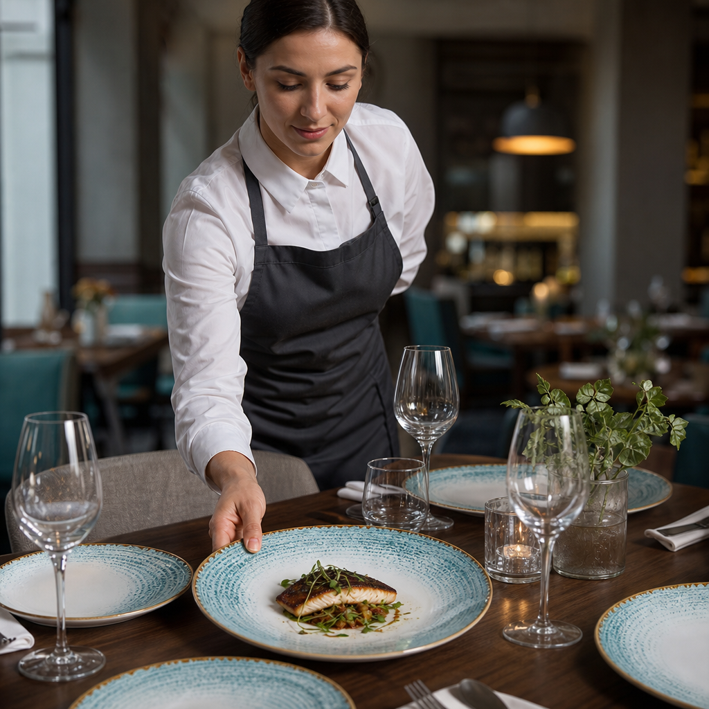 Coupe Plates 285mm Aqua Porcelain for Table Settings (Pack of 12)