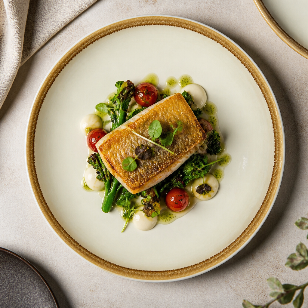 Sandstone Round Coupe Plates 230mm for Modern Restaurants