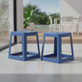 Polypropylene High Stools Blue 445x400mm for Indoor & Outdoor Use (Pack of 2)