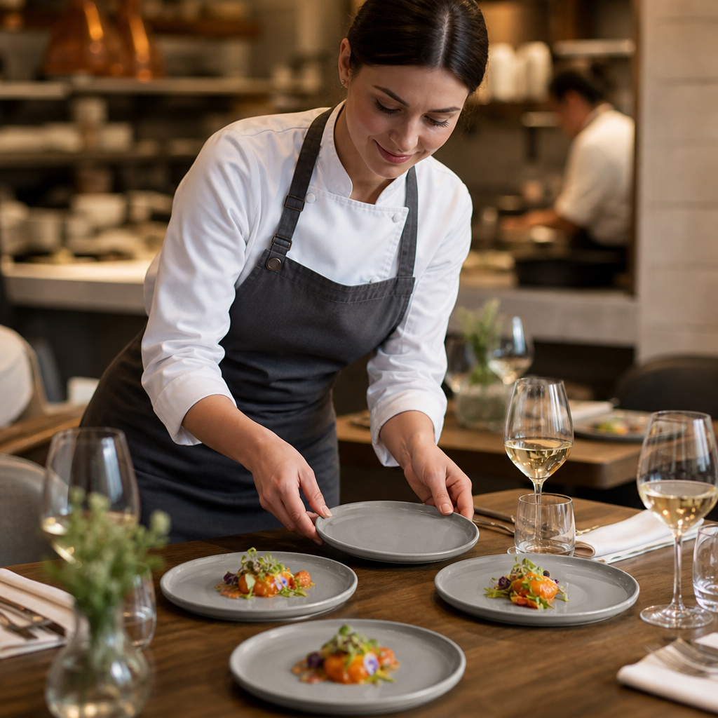 Plates 165mm Vitrified Stoneware for Unique Table Settings (Pack of 24)