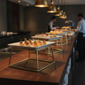 Steel Gold Buffet Stand 180x180mm for Catering Events