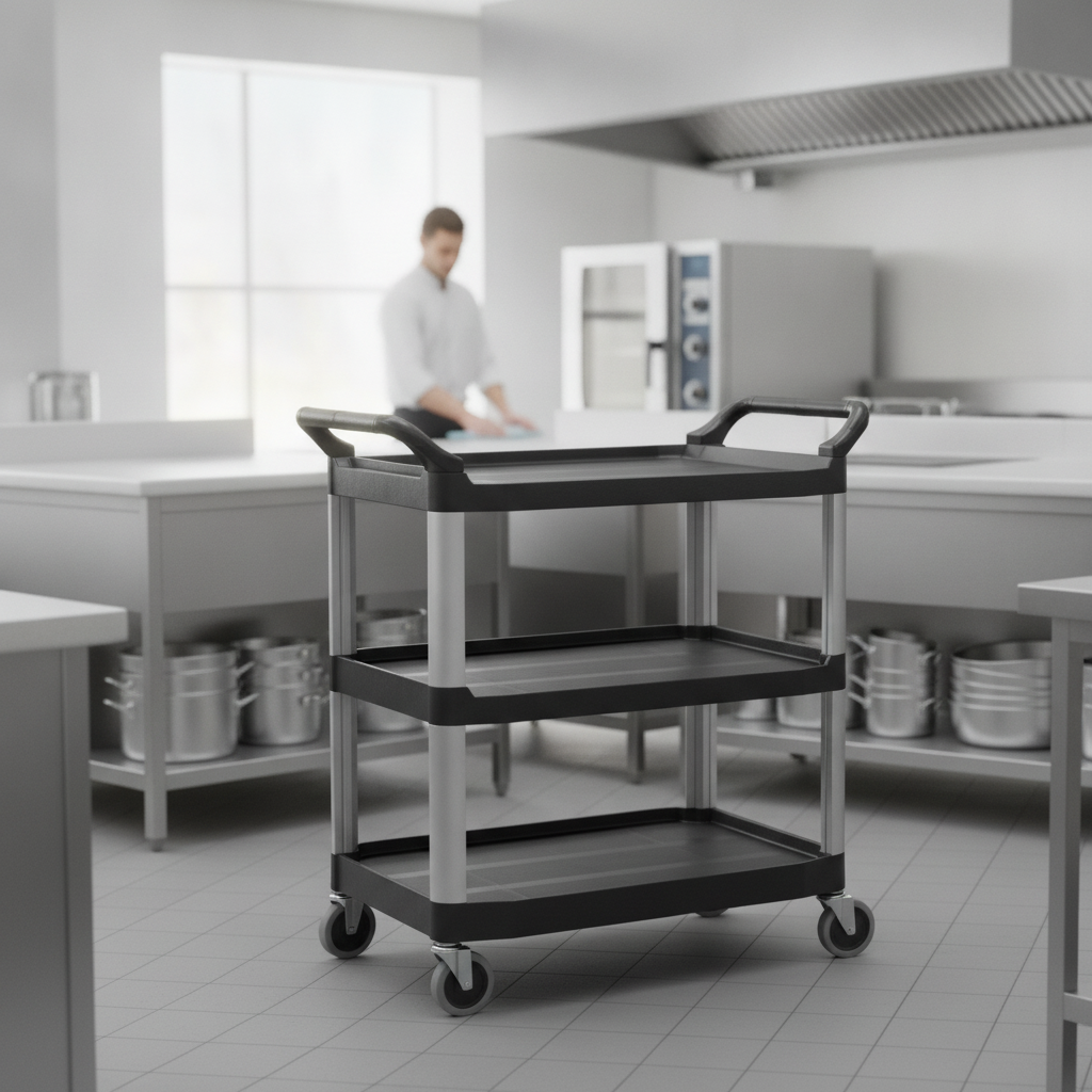 Aluminium and Polypropylene Utility Trolley 135kg for Commercial Use