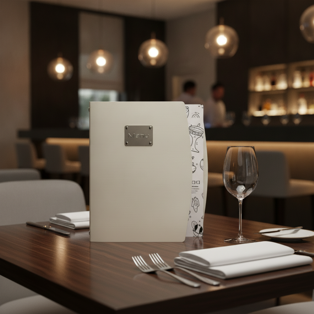 Plastic Silver Cover A4 for Modern Dining
