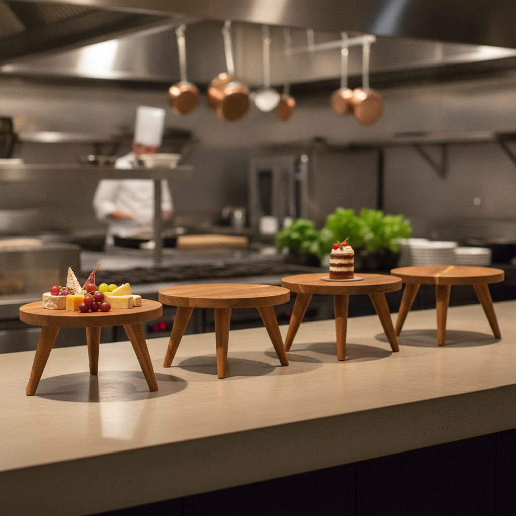 Wooden Display Stands 240x145mm for Catering & Hospitality (Pack of 4)