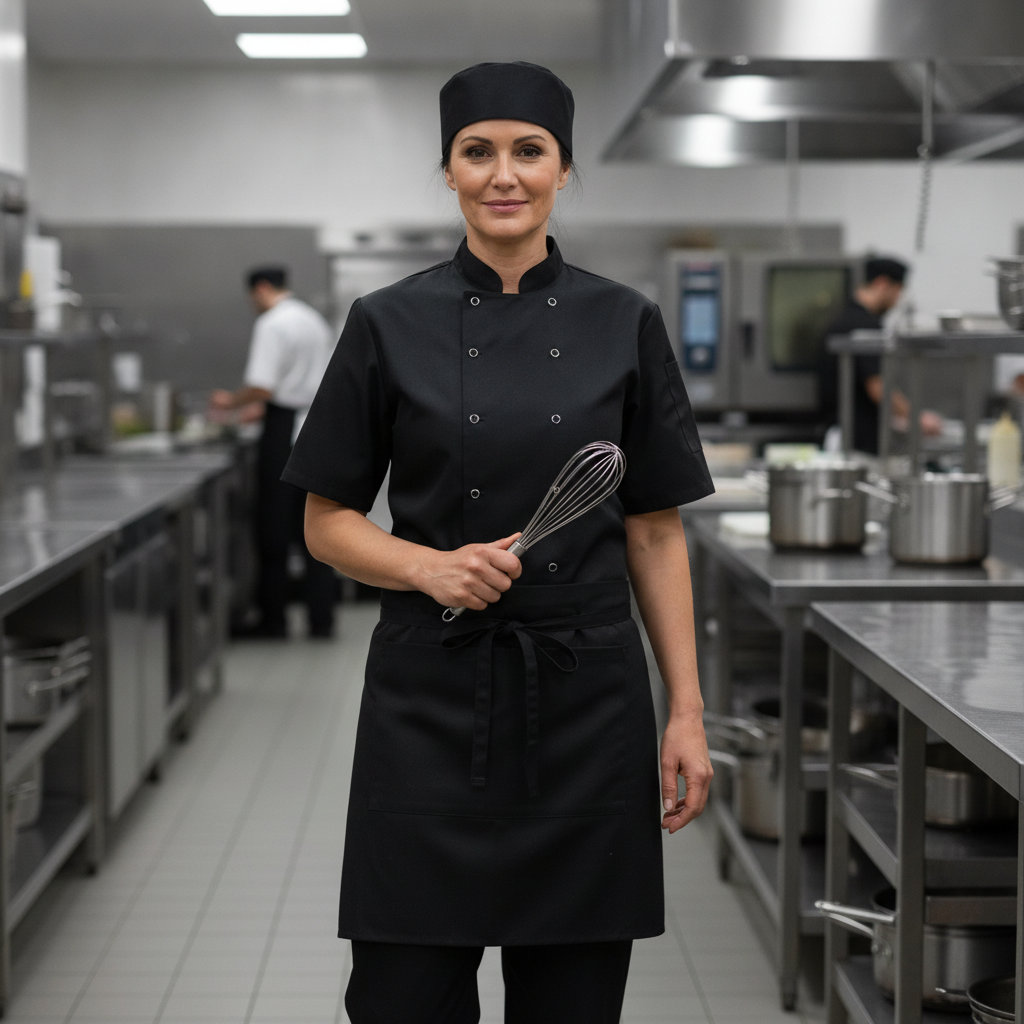 Black Polycotton Chef Clothing Bundle for Professional Kitchens