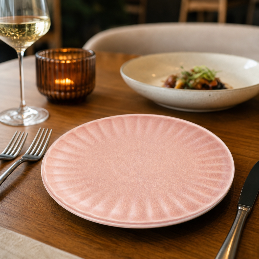 Peach Plates 205mm Porcelain for Creative Chefs (Pack of 6)