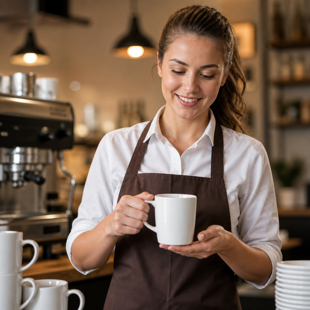 Latte Mugs 340ml White Porcelain for Cafés & Restaurants (Pack of 24)