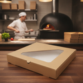Paperboard Pizza Box with Window for Takeaway Food (Pack of 325)