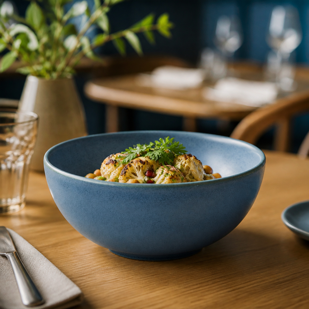 Porcelain Deep Bowls in Oslo Blue for Casual and Elevated Dining
