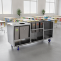 Stainless Steel Waste Clearing Trolley for Schools