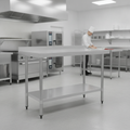 430 Stainless Steel Prep Table 1200mm for Commercial Kitchens