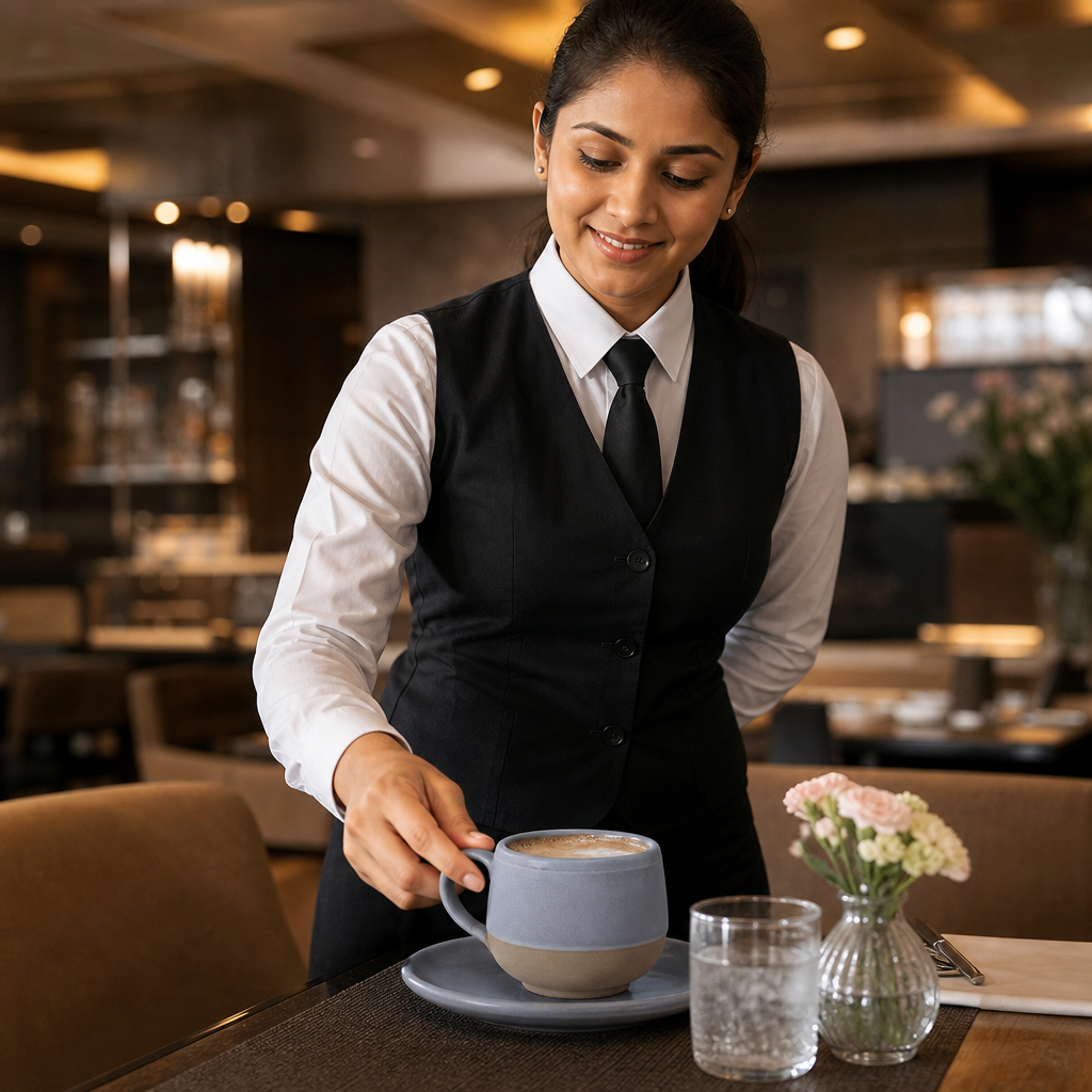Cups 236ml Grey Vitrified Ceramic for Dining (Pack of 12)
