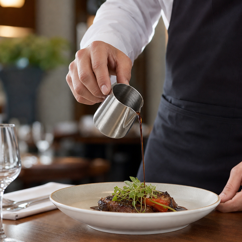 18/8 Stainless Steel Flow Pourer 150ml for Elegant Serving