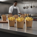 Recyclable Paperboard Medium Chip Carton for Takeaway Service (Pack of 1000)