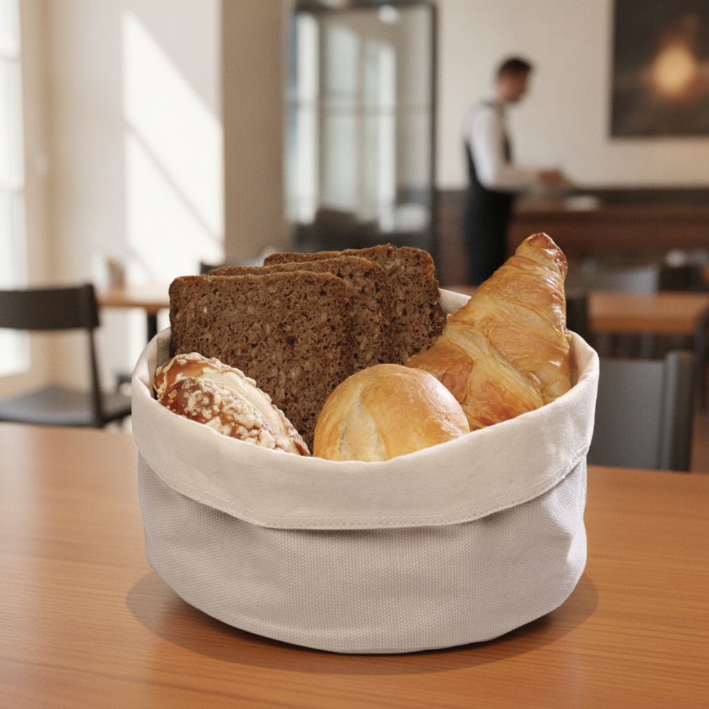 Canvas Round Small Bag 170mm for Breakfast Service