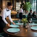 Oval Coupe Plates Aqua Porcelain for Dining Tables (Pack of 12)
