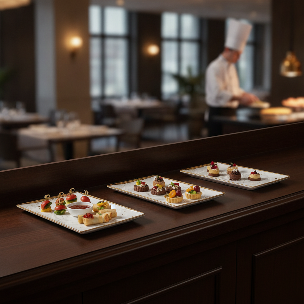 Melamine Rectangular Platters 325x176mm for Buffets (Pack of 3)