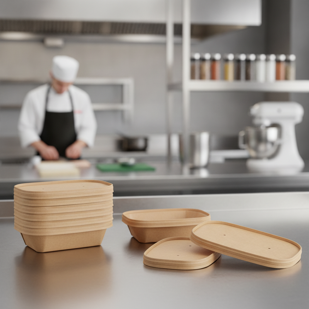 Microwavable Paperboard Food Box Lids for Efficient Takeaway Service (Pack of 300)