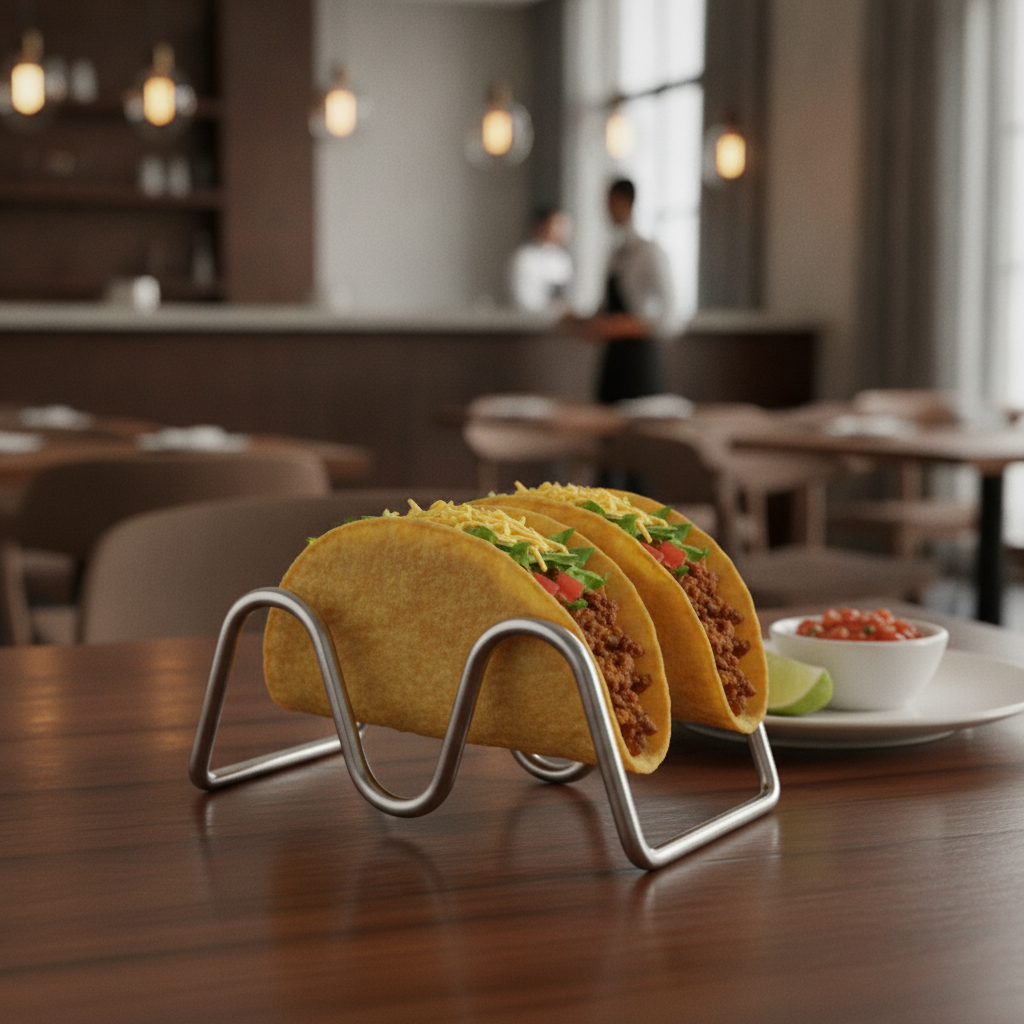 Stainless Steel Taco Holder for Restaurants & Food Trucks
