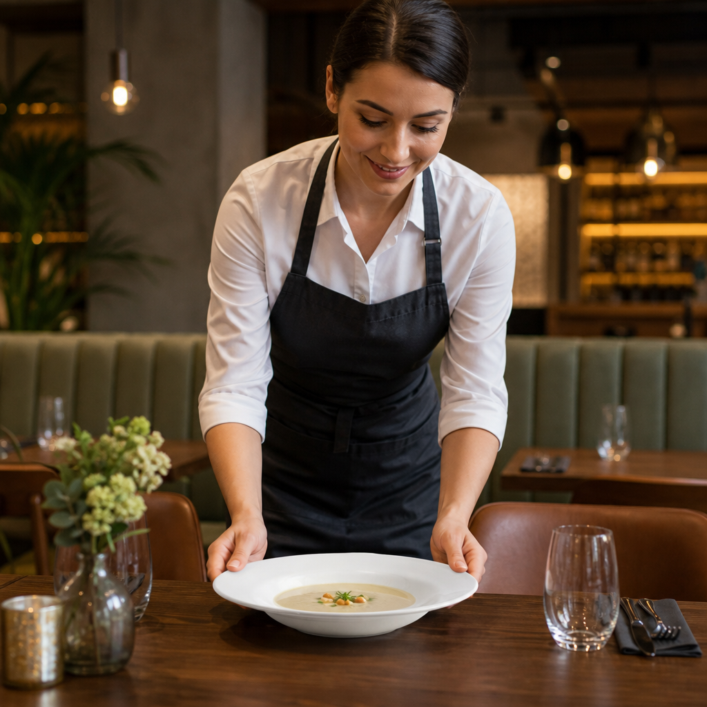 Rimmed Soup Bowls 230mm Porcelain for Restaurants & Cafés (Pack of 24)