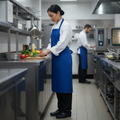 Polycotton Royal Blue Bib Apron for Professional Use