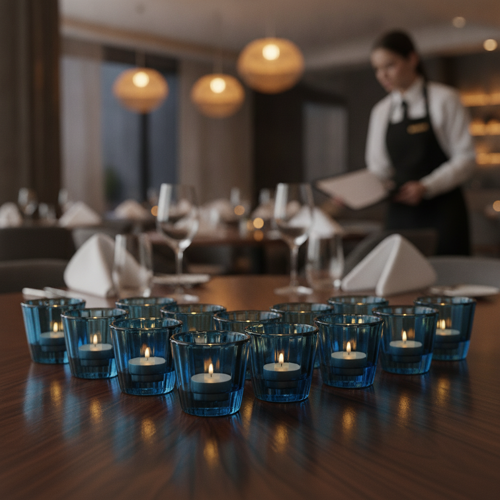 Soda Lime Ribbed Nightlight Holders 57mm for Weddings & Events (Pack of 12)