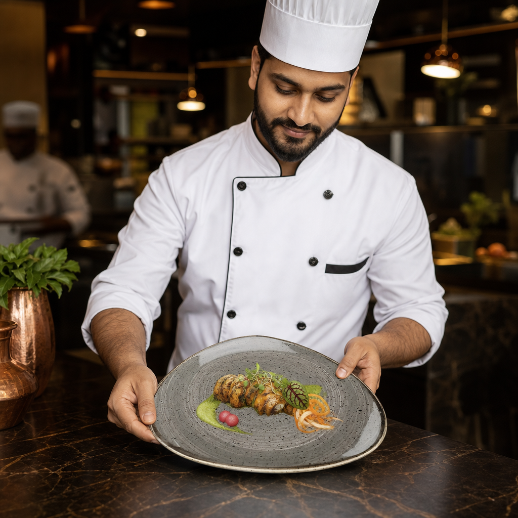 Round Plate 305mm Vitrified Ceramic for Food Presentation (Pack of 6)