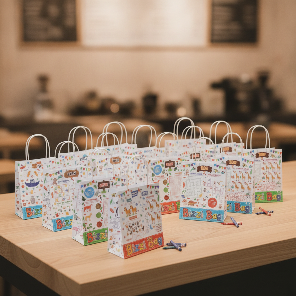 Paper Assorted Kids Meal Bags 170x90mm for Fun Dining Experiences (Pack of 200)