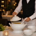 Porcelain Soup Tureen with Ladle 2.5L for Restaurants & Cafés