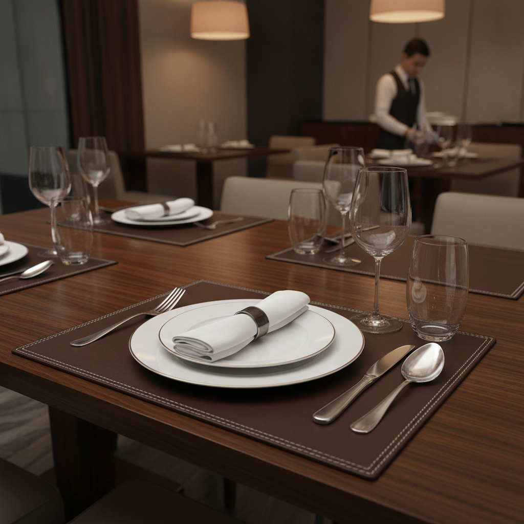 Faux Leather Large Placemat 400x300mm for Dining Tables