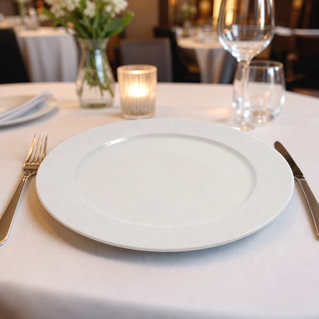 White Presentation Plates 305mm for Elegant Dining (Pack of 12)